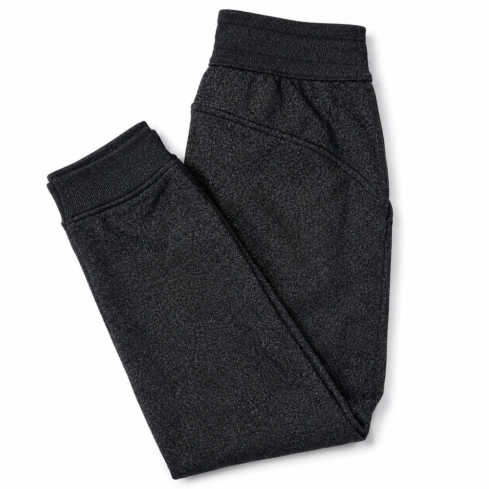 Lululemon Scuba Sweatpants Womens 6 Black Heather Fleece Joggers Drawstring